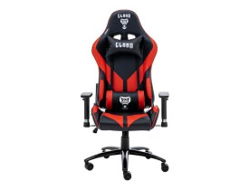 Cadeira gamer Clanm Mount black preto e vermelho CM081