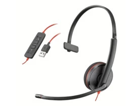 Fone de Ouvido Headset com Microfone Poly Blackwire C3210-8X214AA
