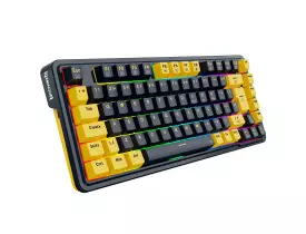 Teclado mecÃ¢nico gamer Redragon K649 ELF preto e laranja RGB