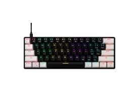 Teclado mecânico gamer Gamdias Aura GK2 preto e branco