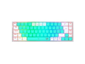 Teclado mecânico gamer Redragon Castor Pro RGB branco com menta