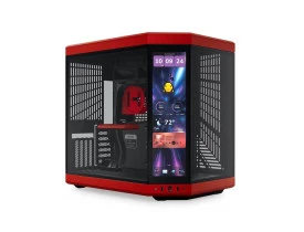 Gabinete gamer HYTE Y70 Touch Infinite Black Cherry - com tela to