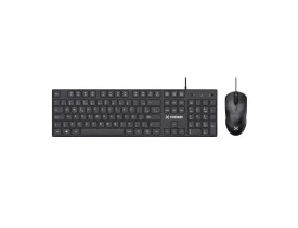 KIT TECLADO E MOUSE C/FIO FORTREK C13 PRETO