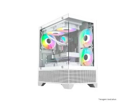 GABINETE GAMER LIKETEC OPERA SNOW SEM FAN