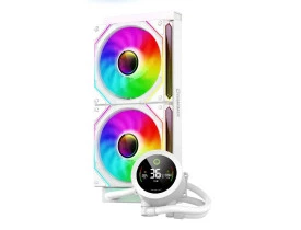 Water cooler iceburg 240 digital bk branco Gamemax