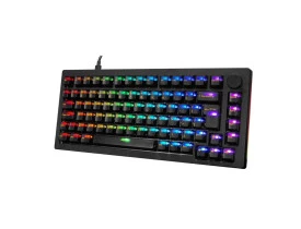 TECLADO GAMER AKKO 5075S ABNT2 PRETO SWITCH VREAM YELLOW