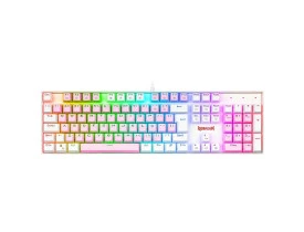Teclado Mecânico Gamer Redragon Mitra, RGB, Switch Brown, ABNT2, Rosa e Branco - K551PW-RGB (PT-BROWN)