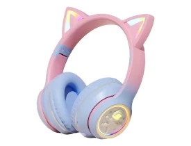 HEADPHONE ORELHA DE GATO INFANTIL LED - LEF-1027C