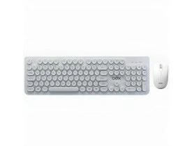 Kit teclado e mouse sem fio Oex TM410 branco - 48.7216