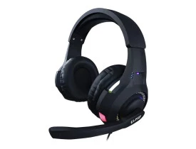 Fone de Ouvido Headset Gamer Cyber Preto Com LED Usb Stereo Com Fio Clanm