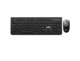 Kit Teclado e Mouse sem fio Oex TM410 preto - 48.7215