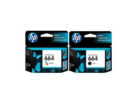 Kit Cartucho HP 664 Preto e Colorido 