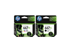 Kit Cartucho HP 667XL Preto e Colorido