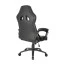 Vista traseira da cadeira gamer preta com costura laranja DT3sports GTS