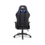 Visão traseira da cadeira gamer preta e azul DT3 Sports Modena