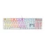 Visão superior com iluminação TECLADO GAMER MECANICO OEX GUARDIAN TC701 BRANCO - 50.0028