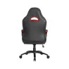 Visão traseira da cadeira gamer preta e vermelha DT3 Sports GTX