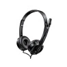 Vista Oblíqua Esquerda do Headset Rapoo H120 USB preto