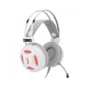 Visão Oblíqua Direita do Headset gamer Redragon Minos Lunar H210W branco USB