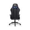 Visão traseira da cadeira gamer preta e azul DT3 Sports Modena