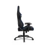 Visão lateral da cadeira gamer preta e azul DT3 Sports Modena