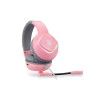 Vista Oblíqua Inferior do Headset gamer Motospeed G750 rosa