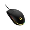 Parte da frente Mouse Gamer Logitech G203 Lightsync RGB Preto 8000DPI