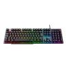 visão superior inclinada Teclado Gamer Naja Semi Mecânico Viper Pro Preto RGB