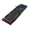 Visão superior diagonal Teclado Gamer Naja Semi Mecânico Viper Pro Preto RGB
