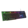 Visão diagonal Teclado Gamer Naja Semi Mecânico Viper Pro Preto RGB