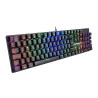 Visão diagonal Teclado Mecânico Gamer Mamba Viper Pro Switch Azul RGB