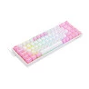 TECLADO MECANICO GAMER REDRAGON K631WP-RGB CASTOR BRANCO COM ROSA