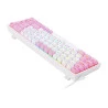 TECLADO MECANICO GAMER REDRAGON K631WP-RGB CASTOR BRANCO COM ROSA