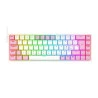 TECLADO MECANICO GAMER REDRAGON K631WP-RGB CASTOR BRANCO COM ROSA