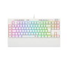 Visão superior Teclado Óptico Redragon Broadsword Pro Branco K588W PT-Brown RGB