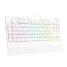 Visão diagonal Teclado Óptico Redragon Broadsword Pro Branco K588W PT-Brown RGB