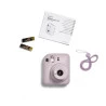 Itens inclusos com a Câmera Instantânea Instax Mini 12 Fujifilm Lilás Candy 
