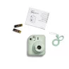 Itens inclusos com a Câmera Instantânea Instax Mini 12 Fujifilm Verde Menta 