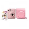 Kit Câmera Instax Mini 12 Rosa com Bolsa e 10 Filmes Macaron