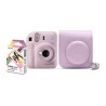Kit Câmera Instax Mini 12 Lilás com Bolsa e 10 Filmes Macaron