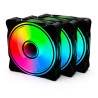 KIT COOLER FAN RGB 3 UNIDADES ONE POWER RADIANT X3 - FN-701