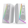 Caixa de Som Gamer Redragon 2.0 Anvil GS520W Branco RGB