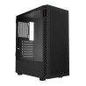 Gabinete gamer mid-tower Pcyes Bolter black Vulcan - GBBVPBR