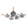 JOGO DE PANELA BRINOX LIFE EASY 5 PEÇAS GRIS CINZA
