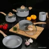 JOGO DE PANELA BRINOX LIFE EASY 5 PEÇAS GRIS CINZA