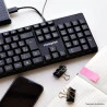 Teclado Maxprint OfficeEasy com fio USB 2.0 preto - 60000153