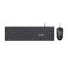 KIT TECLADO E MOUSE C/FIO FORTREK C13 PRETO