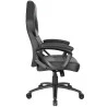 Visão lateral da cadeira gamer preta DT3sports GTS