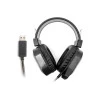 Visão Frontal do Headset com microfone C3TECH Gamer Crane PHG320BK e Cabo