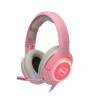 KIT GAMER DAZZ TECLADO/MOUSE/MOUSEPAD/HEADSET SERIE M ROSA